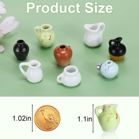 Mity Rain tiny ceramic vase magnet for fridge decor and reminders.
