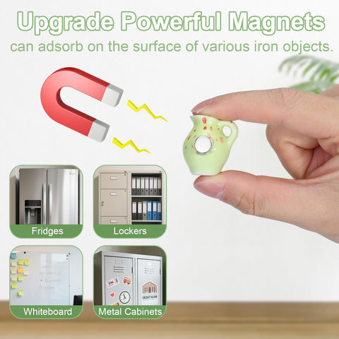 Mity Rain multicolor fridge vases bringing cheerful decor to kitchen and office