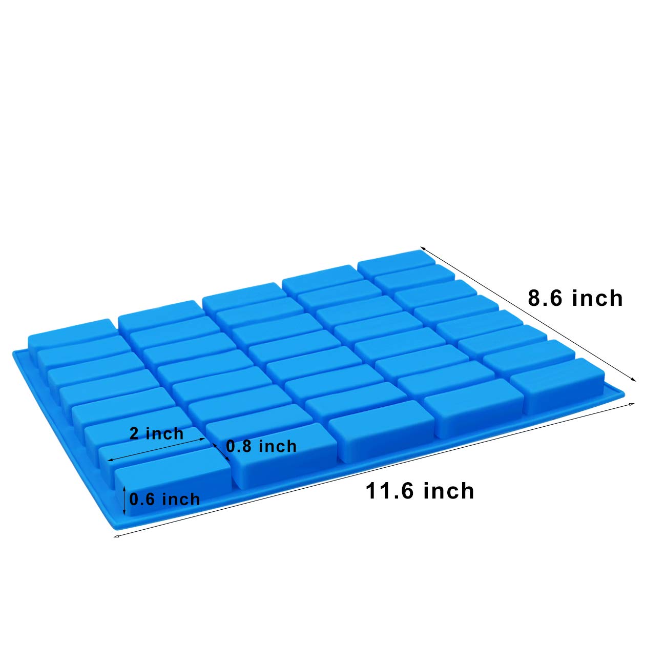 Mity rain rectangle silicone mold for jelly and gelatin bites