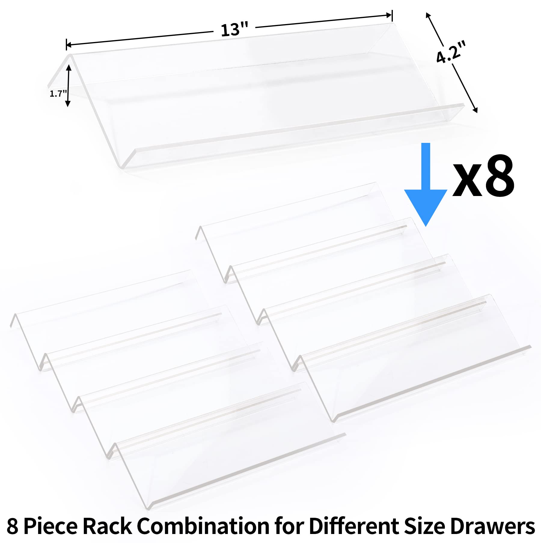 MIUKAA easy-install in-drawer rack requires no tools for immediate use.