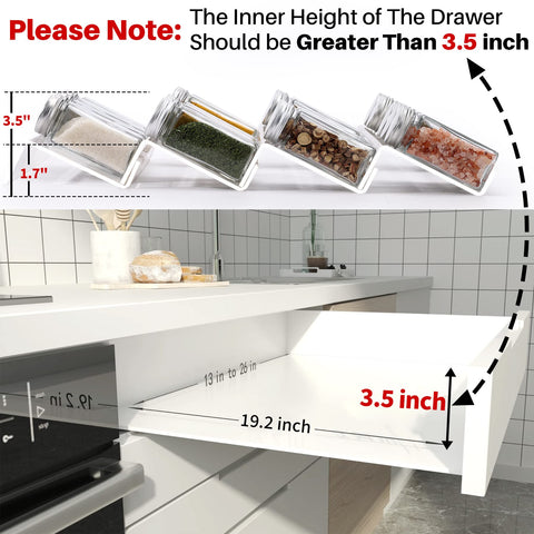 MIUKAA versatile organizer suitable for spices, salts, condiments, or small bottles.