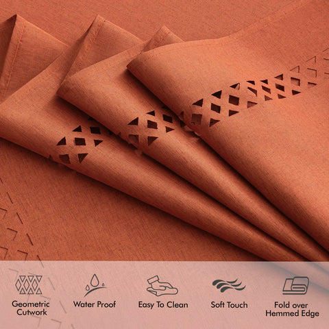 MIULEE Burnt Orange hollow-border design adds elegant detail.