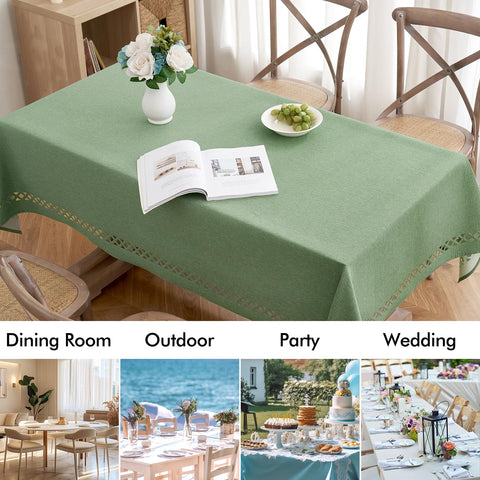 MIULEE tablecloth folded for easy storage and quick setup