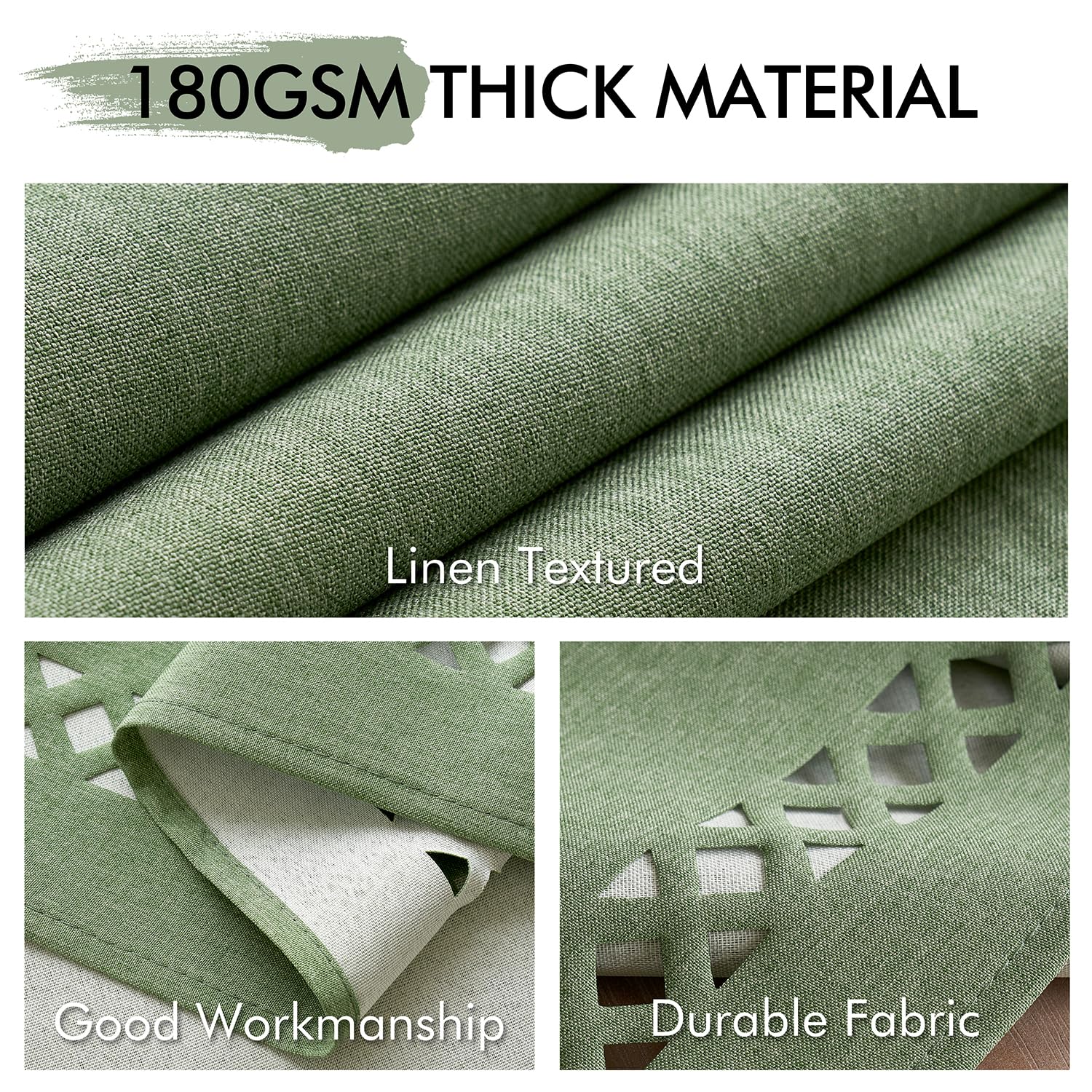 MIULEE linen-texture fabric close-up shows durable, soft feel