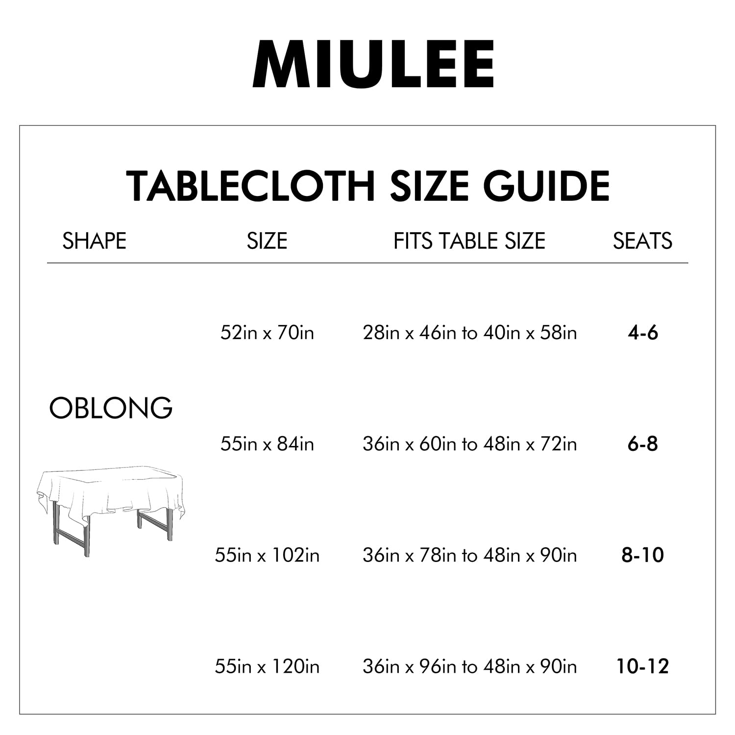 MIULEE Sage Green cloth on outdoor patio table for al fresco meals