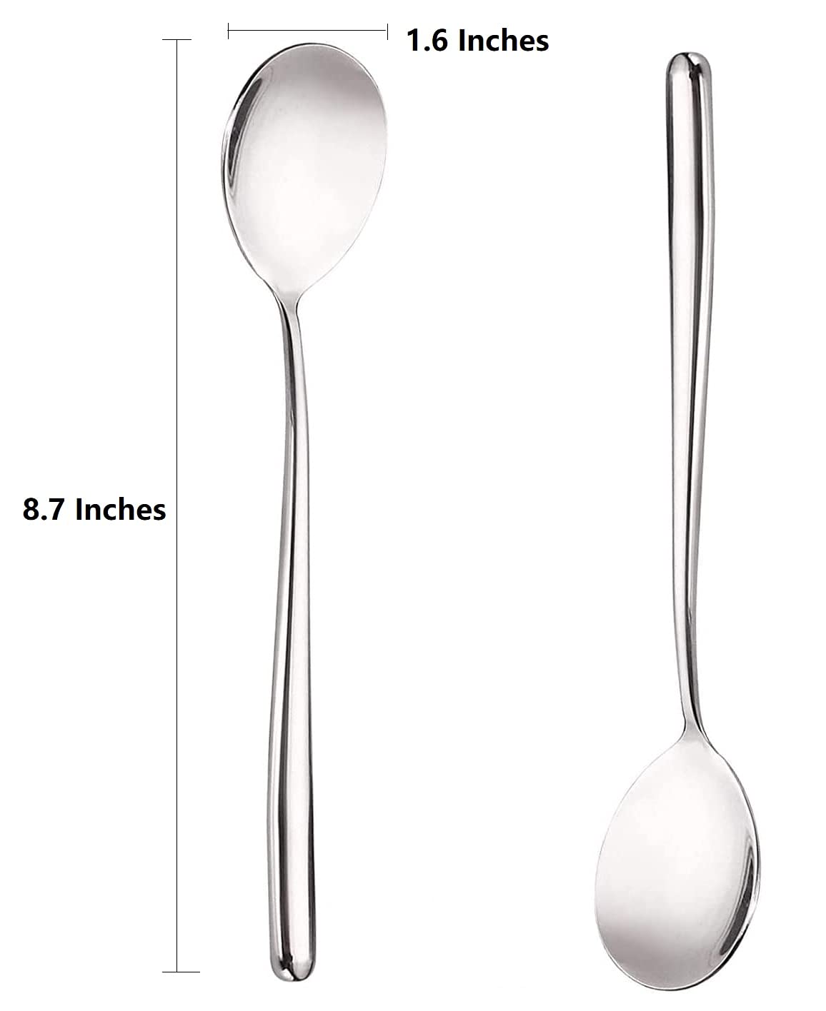MIUPOO stainless steel spoon offers durable daily use for meals.