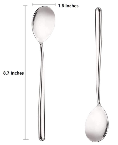 MIUPOO stainless steel spoon offers durable daily use for meals.