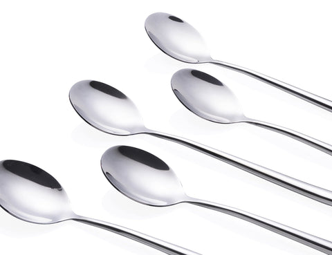 MIUPOO spoon features Oriental-inspired rounded front for elegant dining.