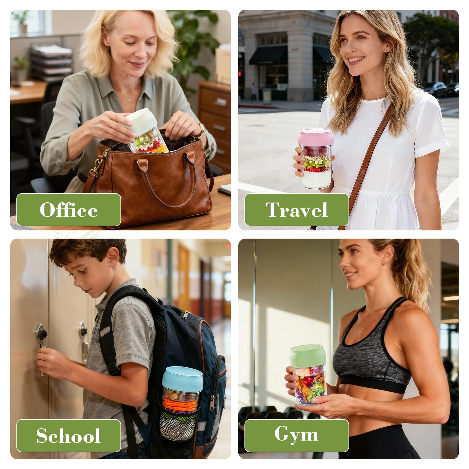 Miuyhji portable meal prep kit for busy mornings and snacks.