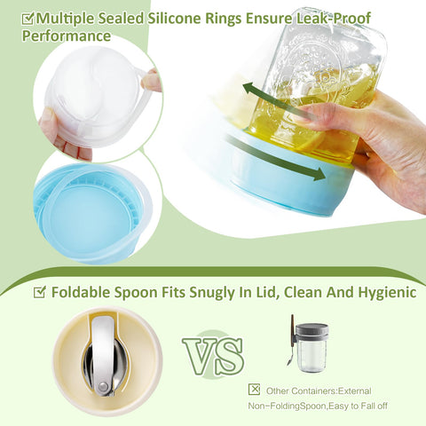 Miuyhji removable inner cup preserves toppings until mixing.