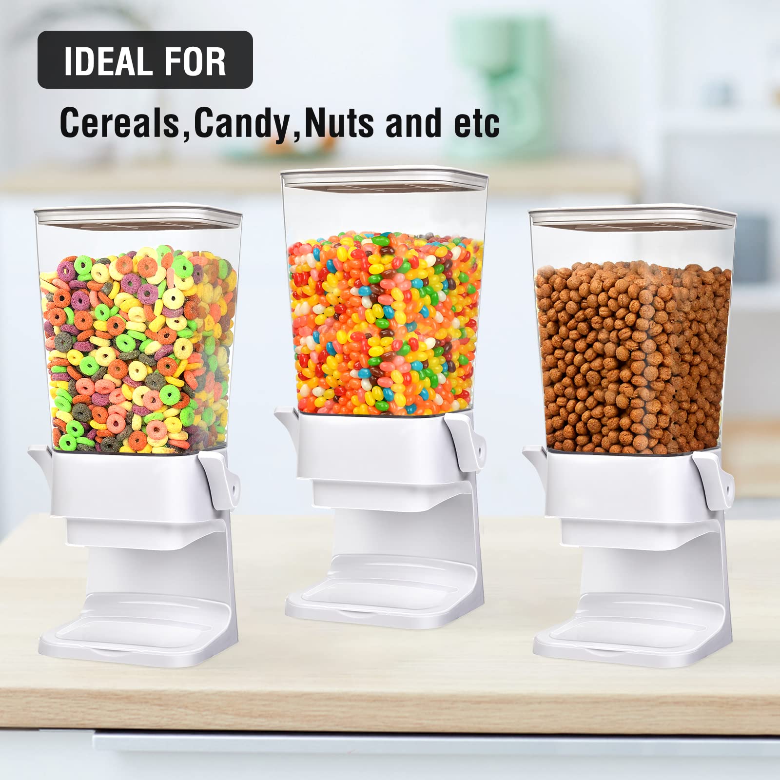 BPA-free plastic cereal containers with clear visibility