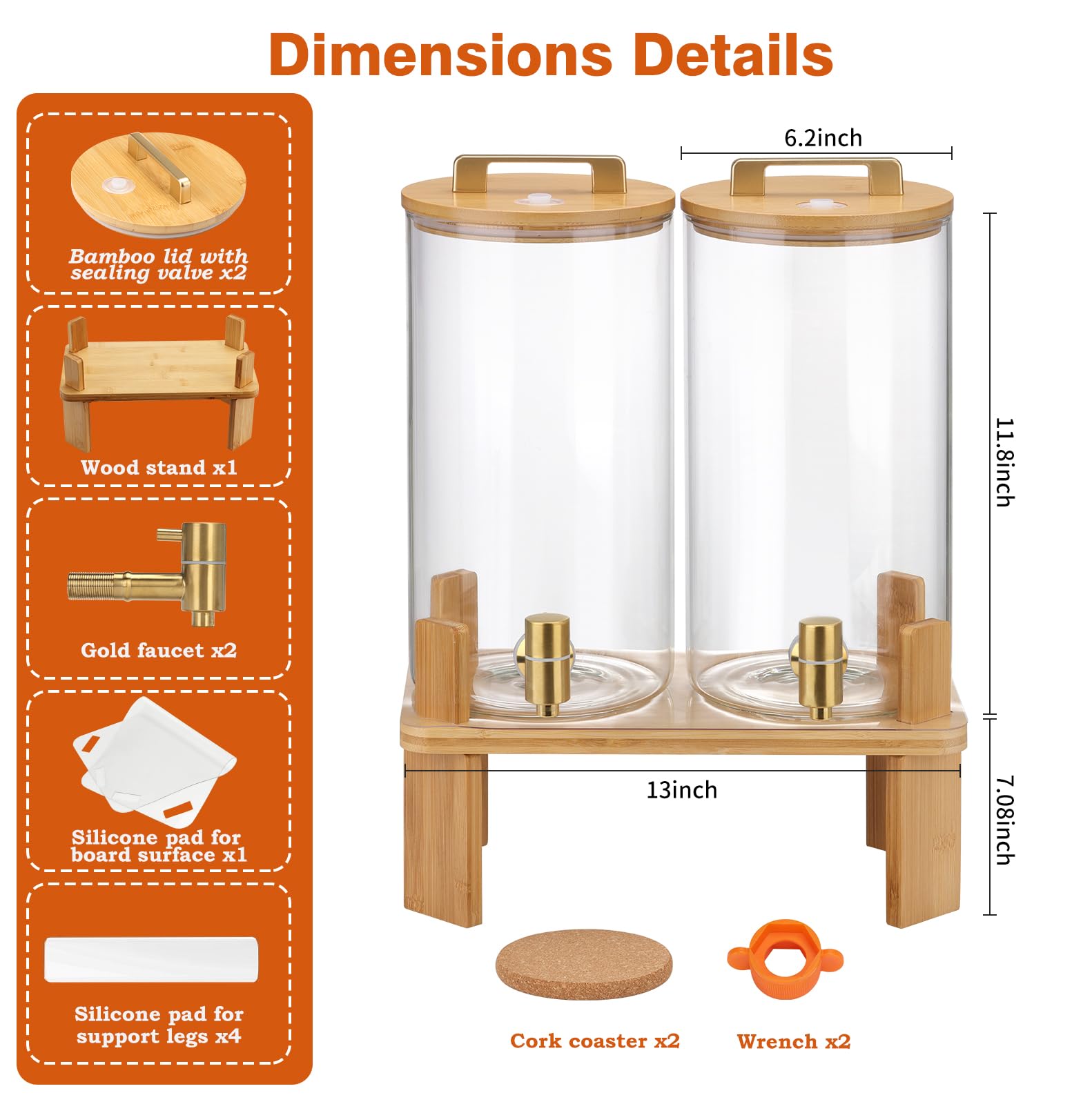 MIWUYI leak-proof gold faucet close-up for clean pouring.