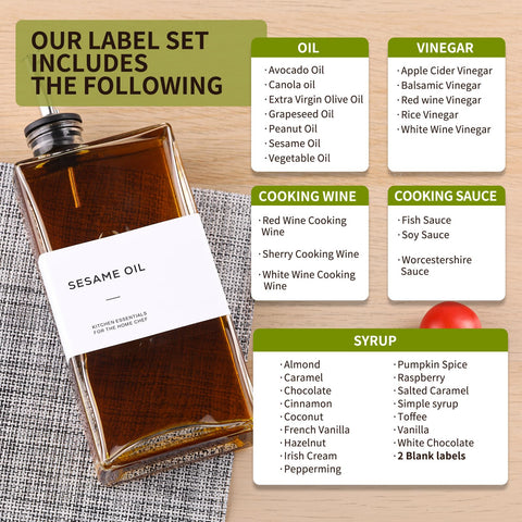 MIWUYI oil and vinegar dispenser set suited for versatile kitchen tasks.