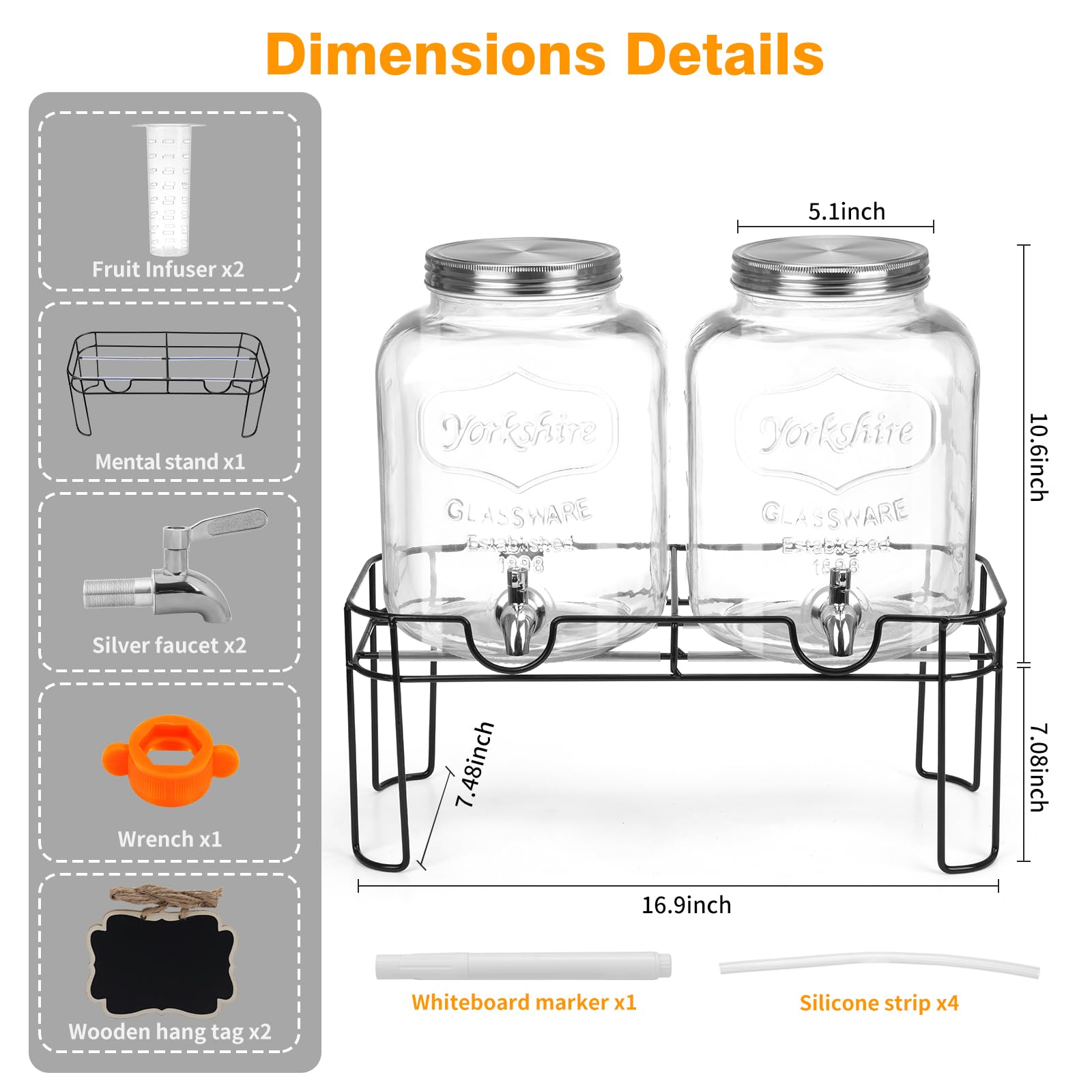 MIWUYI dispenser with stainless steel spigot for clean pouring