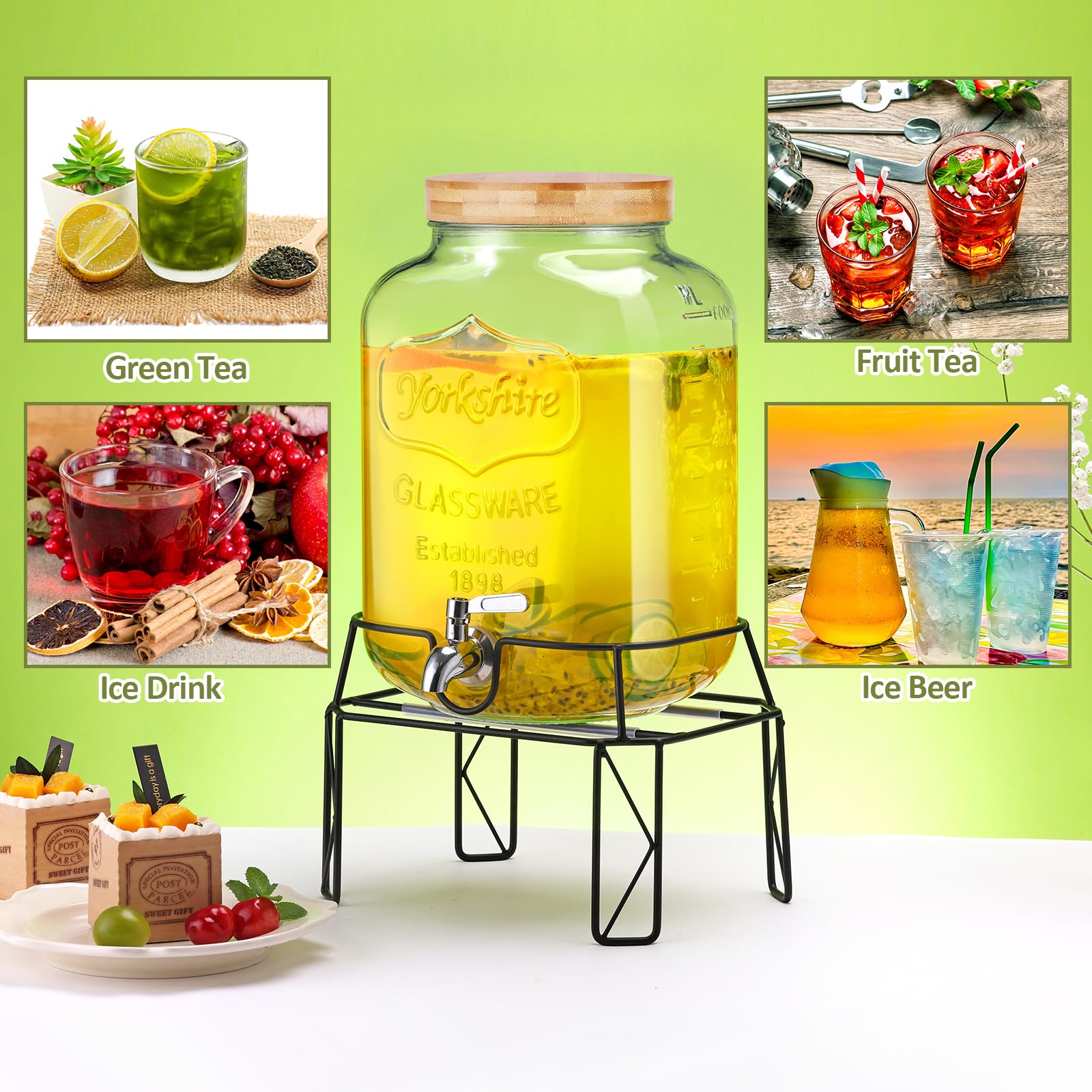 MIWUYI sturdy metal stand elevating the dispenser for easy access