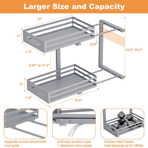 Mixeshop adjustable-height-system adapts to different storage depths.
