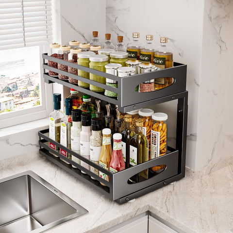 Mixeshop dimensions 16 by 8.5 inches fit under sinks with space to spare.