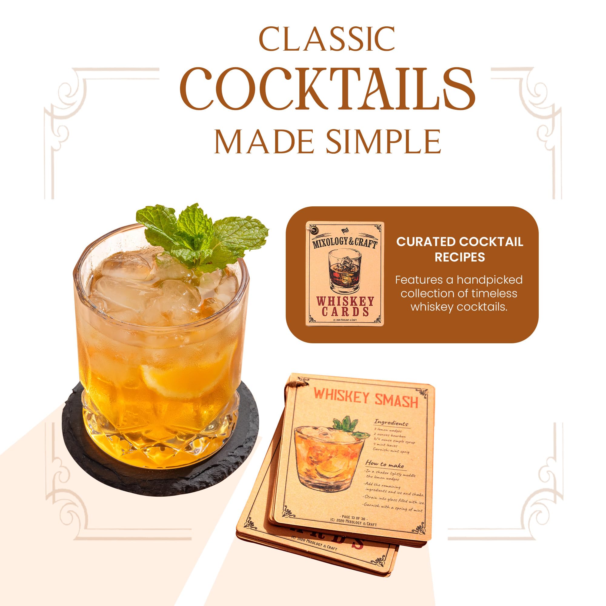 Mixology & Craft granite chilling stones keep drinks cool without dilution.