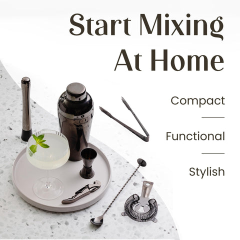 Mixology & Craft Hawthorne strainer enabling clean, drip-free pours.