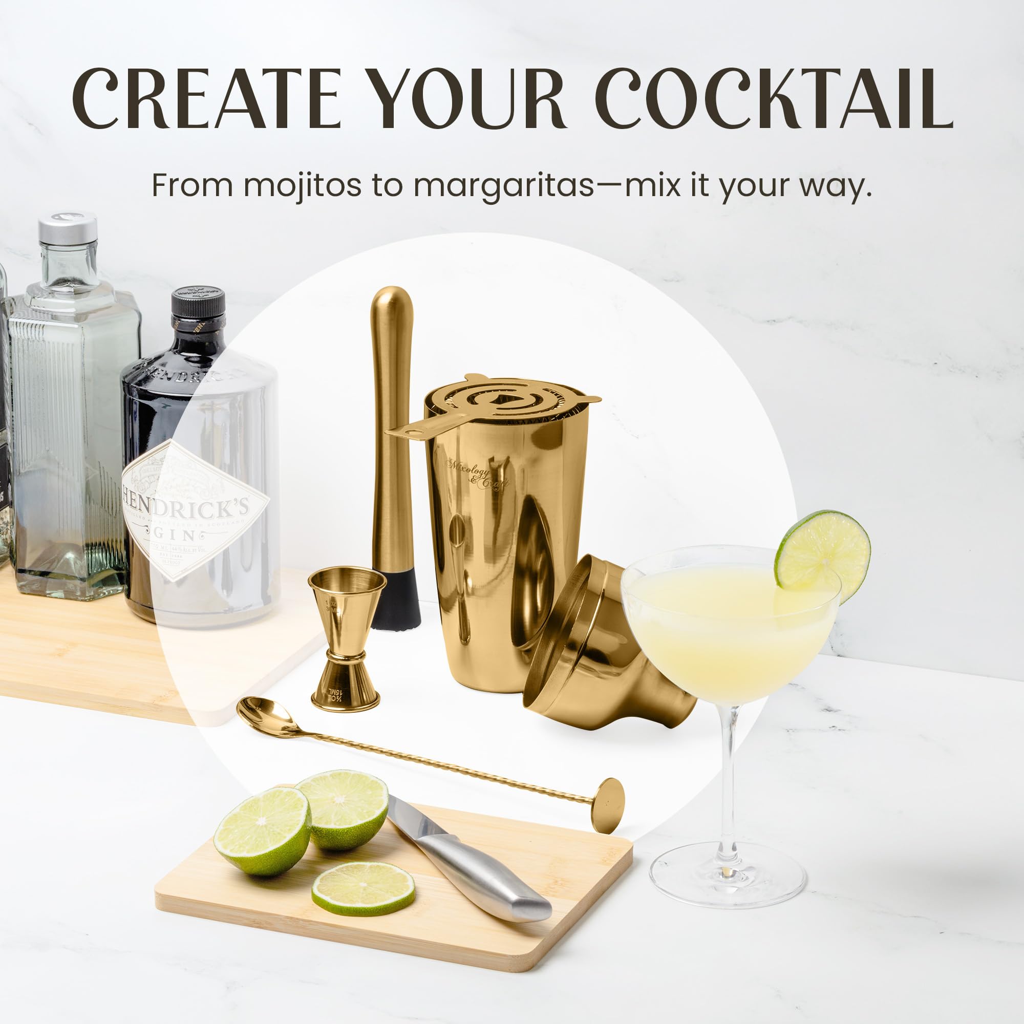 Mixology & Craft 15/30ml jiggers for accurate measurements