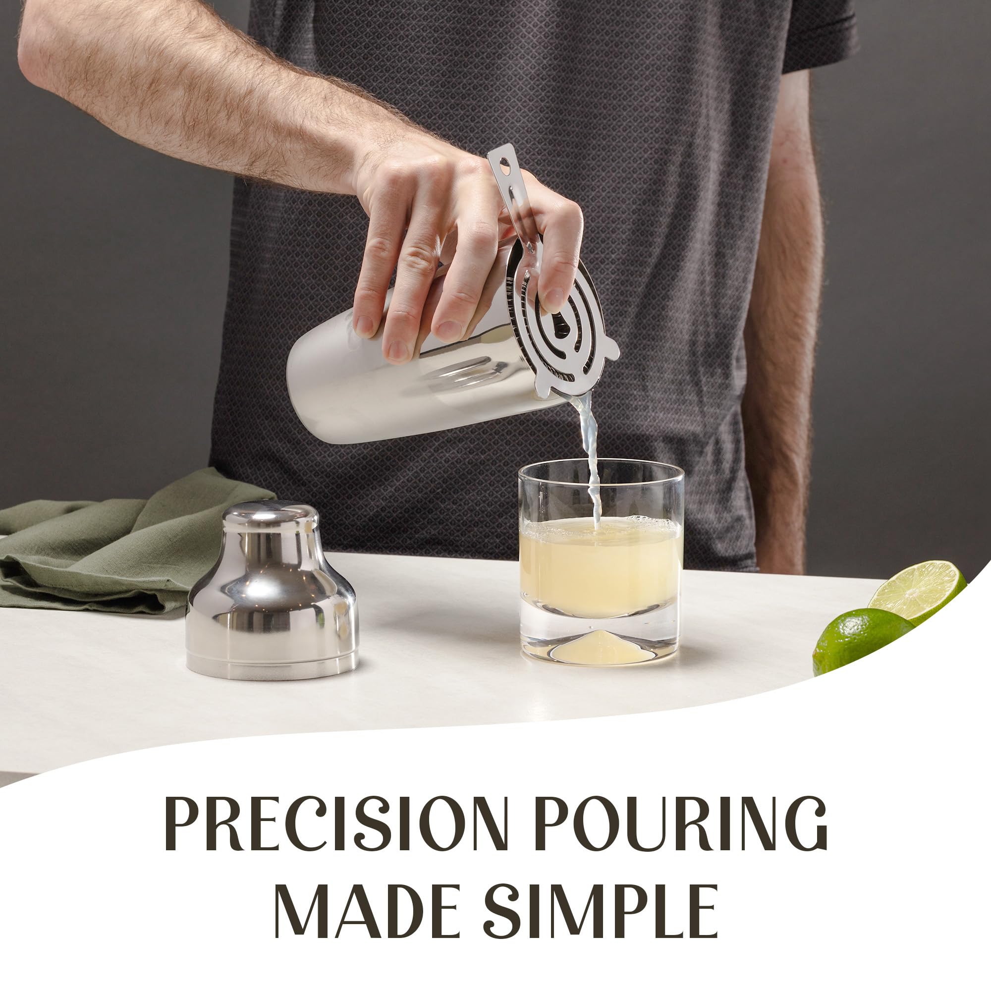 Mixology & Craft leak-proof shaker ready for confident shaking at home