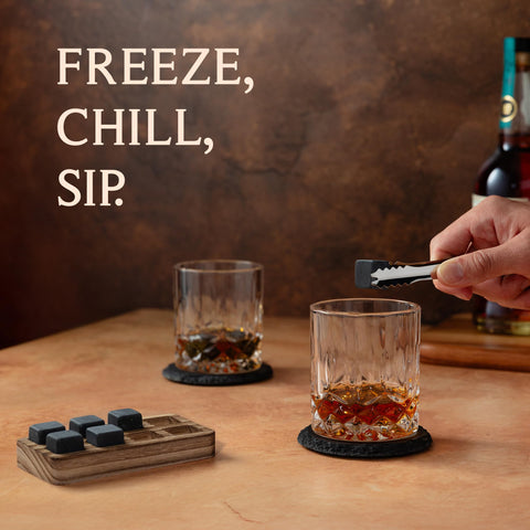 Mixology & Craft metal tongs for handling stones and glasses