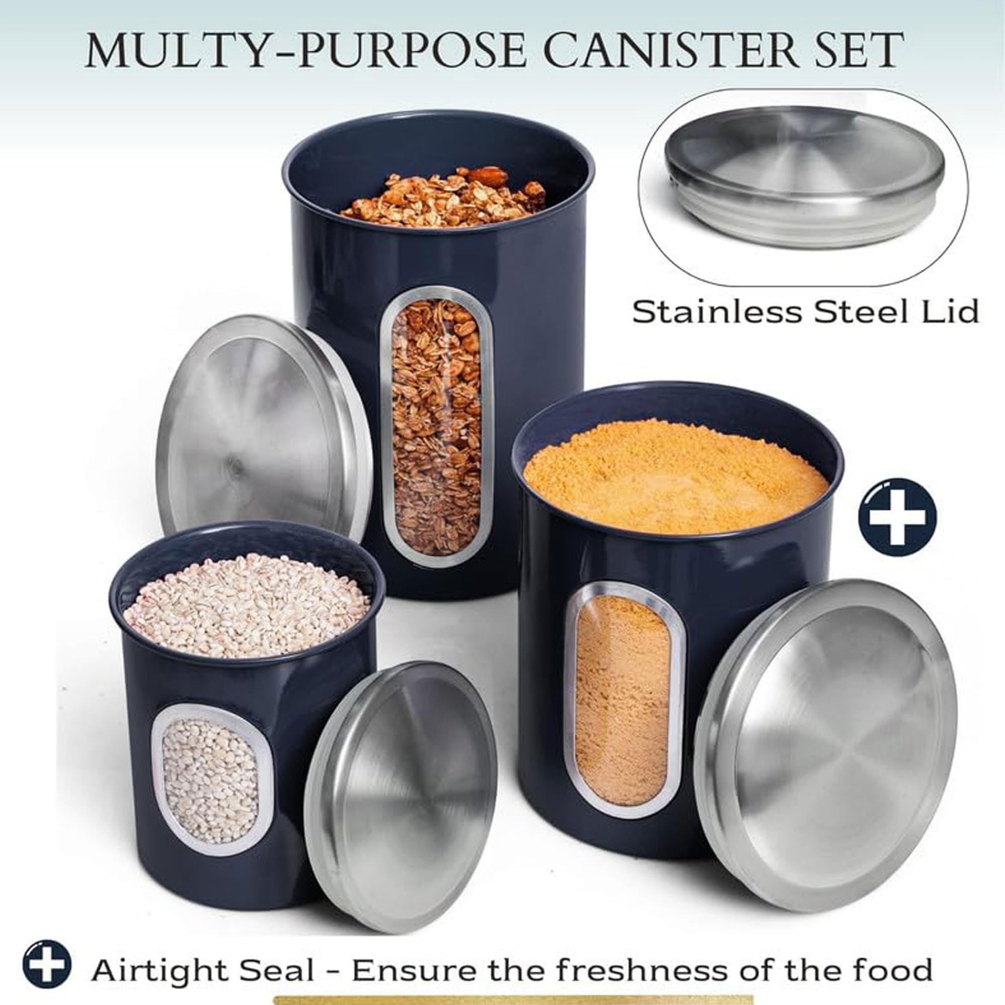 Mixpresso 21oz medium canister ideal for coffee, sugar, or tea storage.