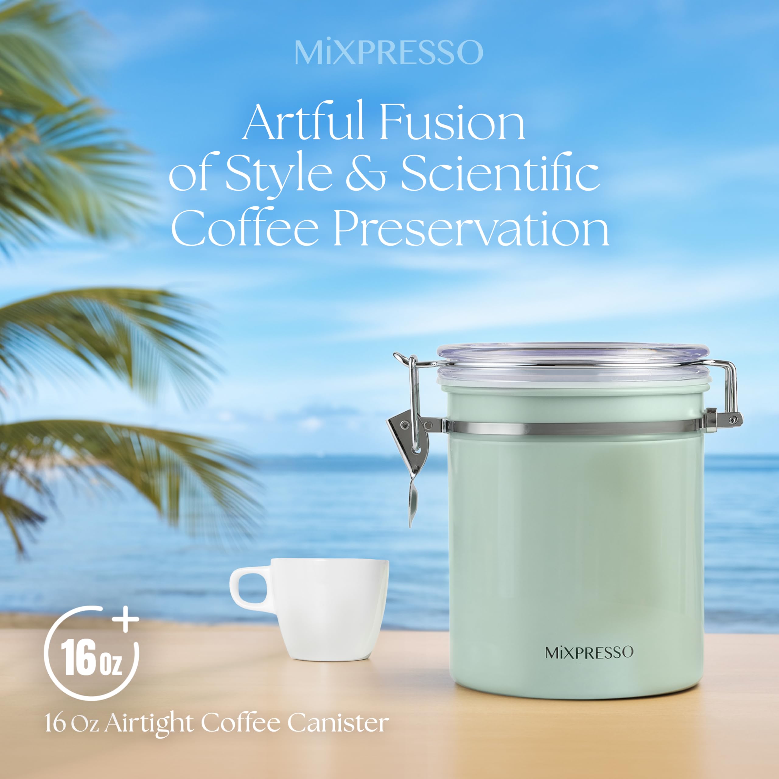 Mixpresso clear lid with freshness wheel tracks timing