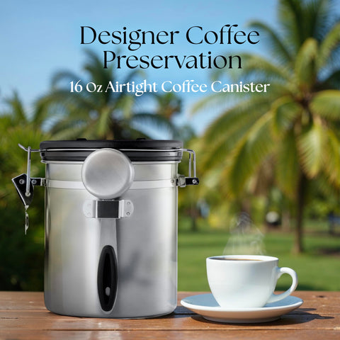 Mixpresso space-saving canister helps keep countertops organized.