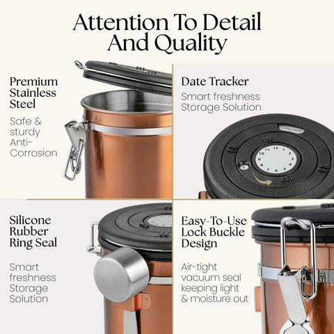Compact 16 oz capacity fits coffee, tea, and sugar.