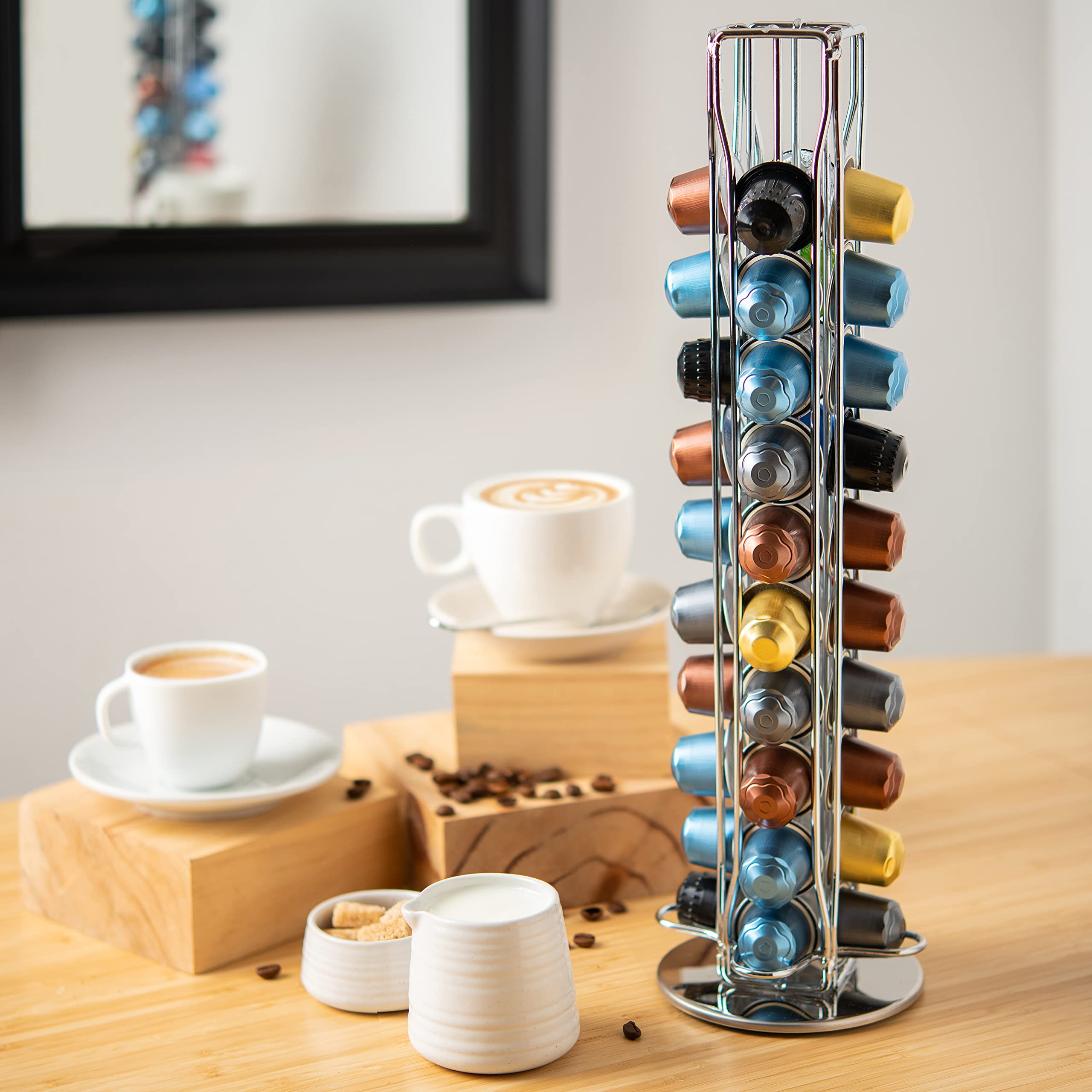 Mixpresso space-saving stand for compact kitchen or office counters