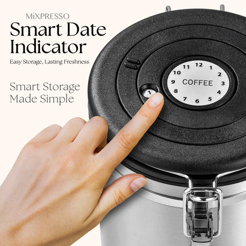 Mixpresso tea and dry goods storage container maintains flavor integrity.