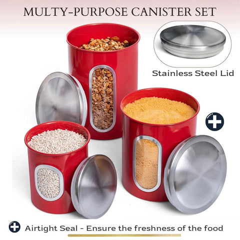Mixpresso three-piece set with large, medium, small jars for versatile storage.