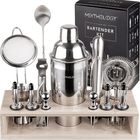 Mixthology Bartender Kit 31-piece shaker for pro-style cocktails at home.