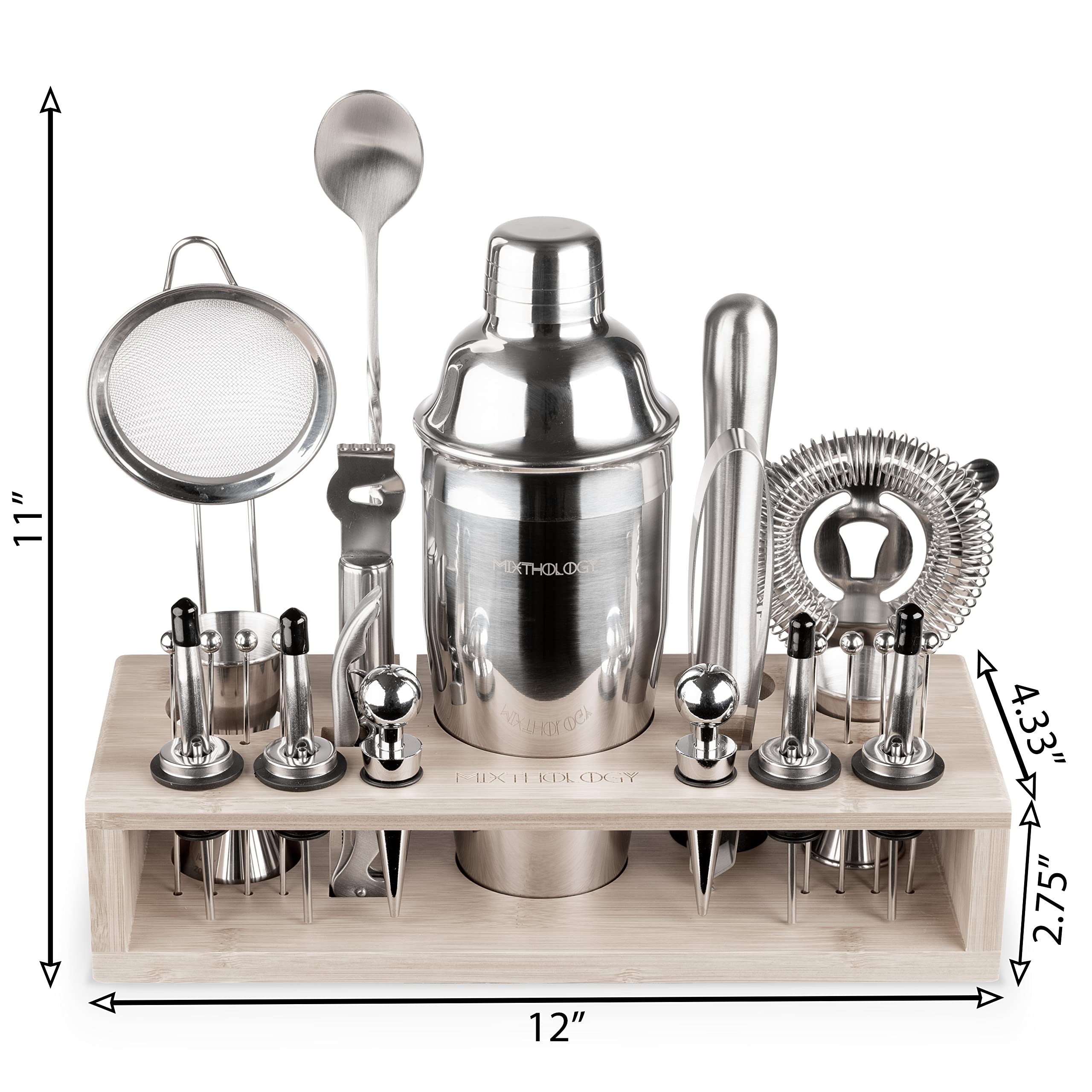 Mixthology Bartender Kit zester with bamboo base for fresh zest.