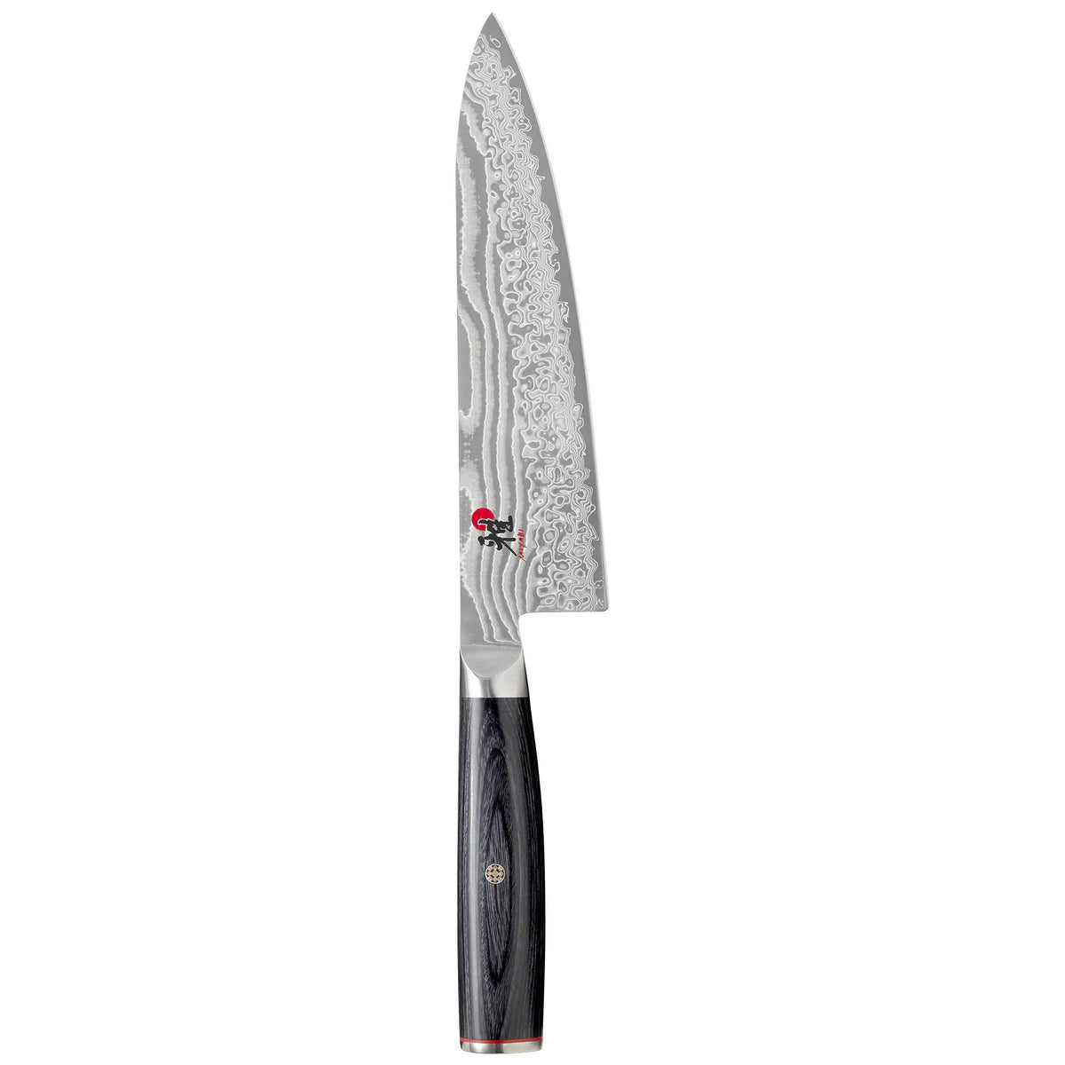 MIYABI Kaizen II 8-inch knife close-up blade for precise slicing.
