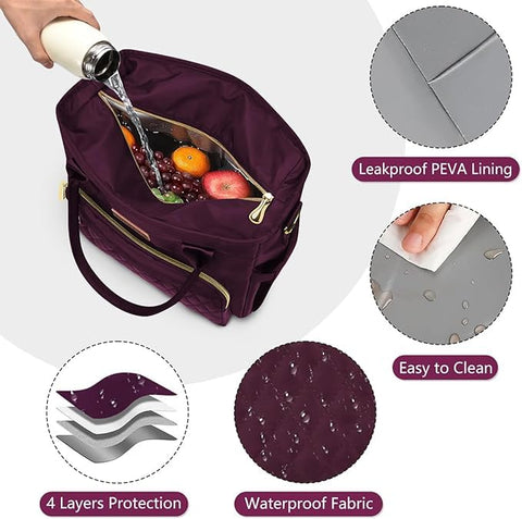 MIYCOO insulated interior demonstrates spacious main compartment for lunch boxes and snacks