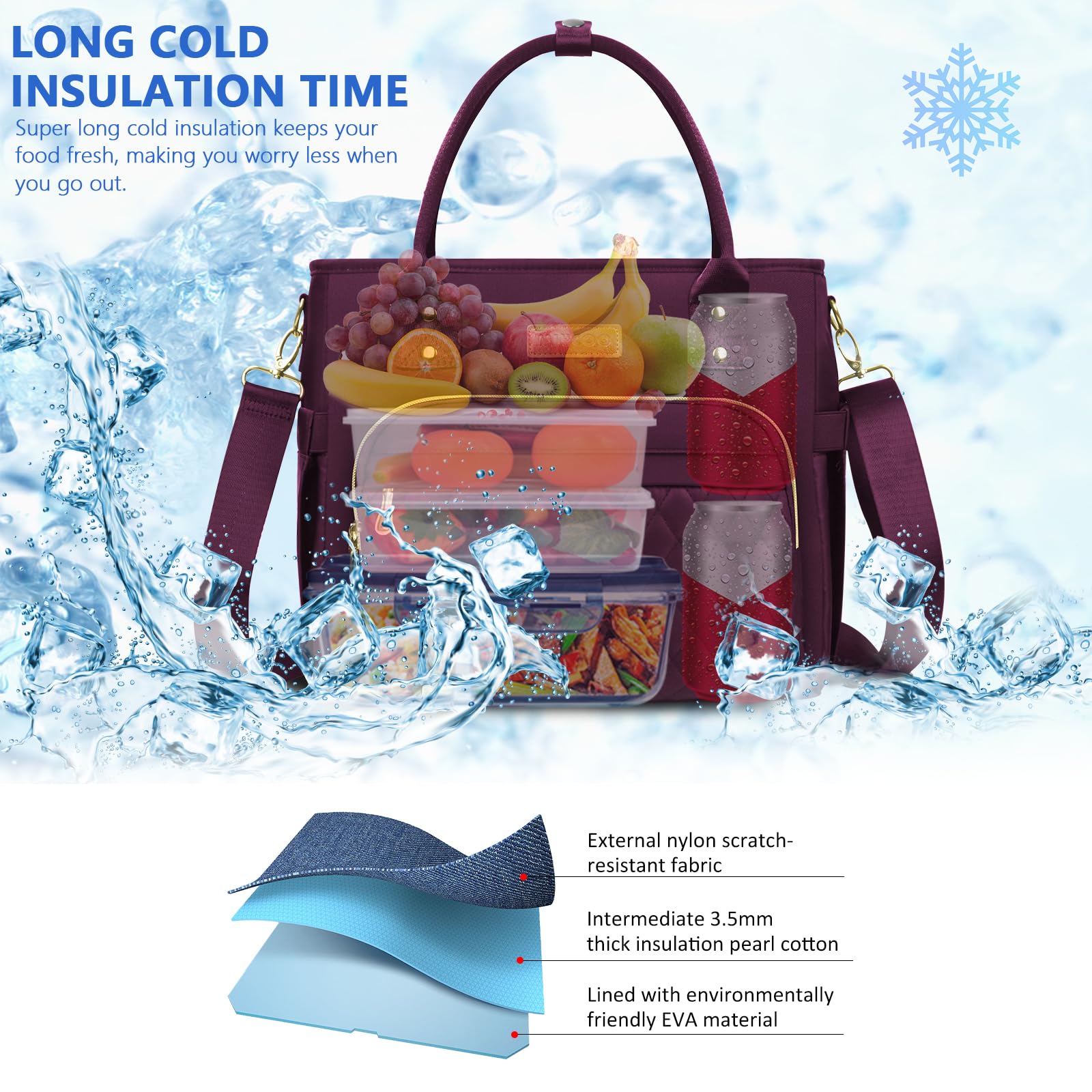 MIYCOO multiple compartments keep utensils and essentials organized