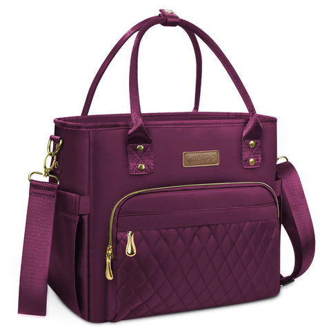 MIYCOO purple front view lunch bag showing large capacity for meals on the go