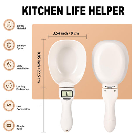 Miyonsin digital spoon measures solids, liquids, and powders accurately