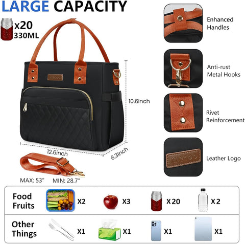 MIYCOO multi-pocket layout keeps phone, utensils, and bottles accessible
