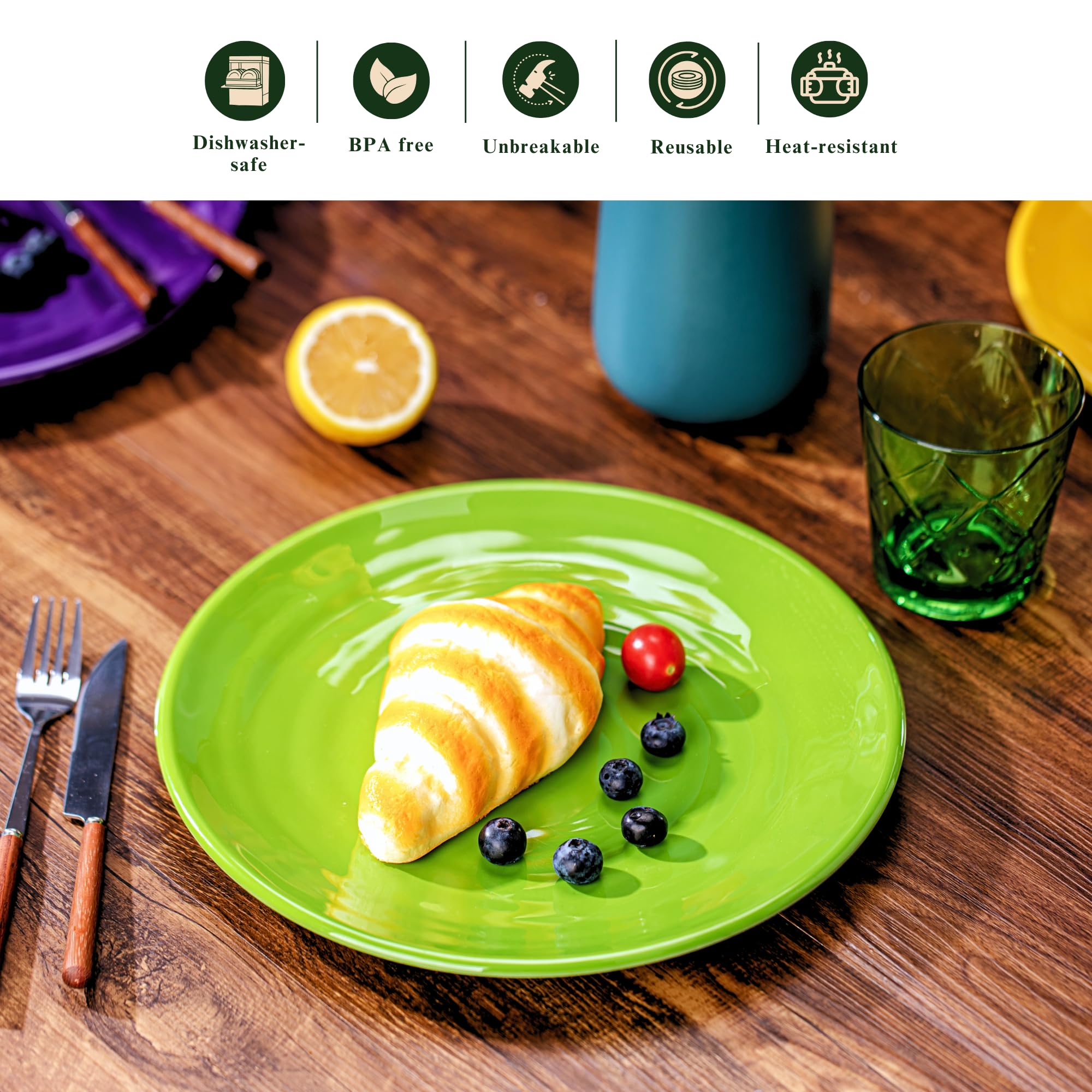 MIYOPESI dishwasher-safe plates simplify cleanup after meals.