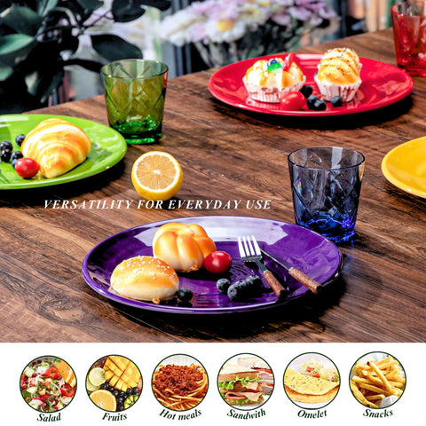MIYOPESI multicolor plates add color to everyday dining.