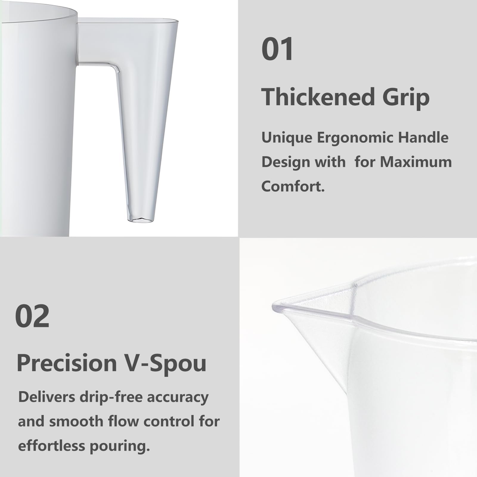MiziDo cup with non-slip grip during mixing and pouring.