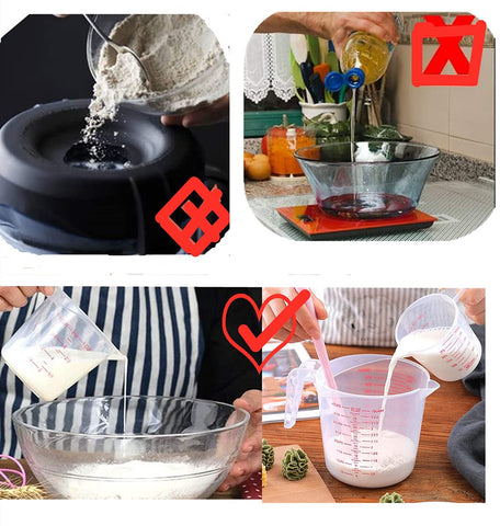 MIZORLIE pour-spout measuring cup directs liquids neatly.