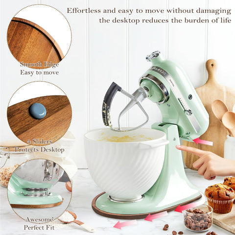 MJFAJAZF oval-shaped mat fits KitchenAid tilt-head mixers for steady placement