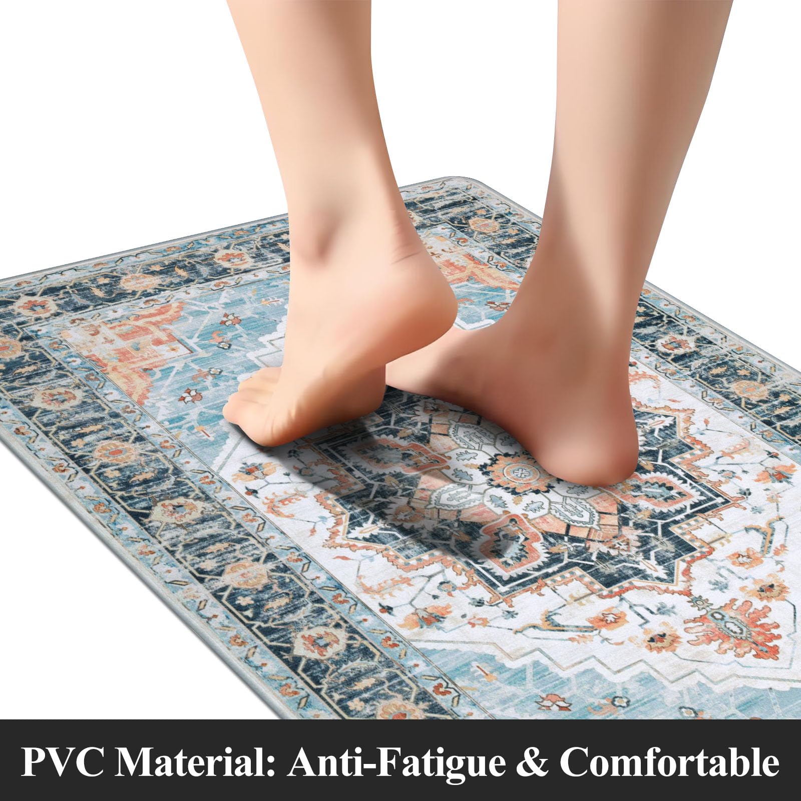 MJIAHOMDEC anti-fatigue mat 17x36 ideal for standing at sink or stove.