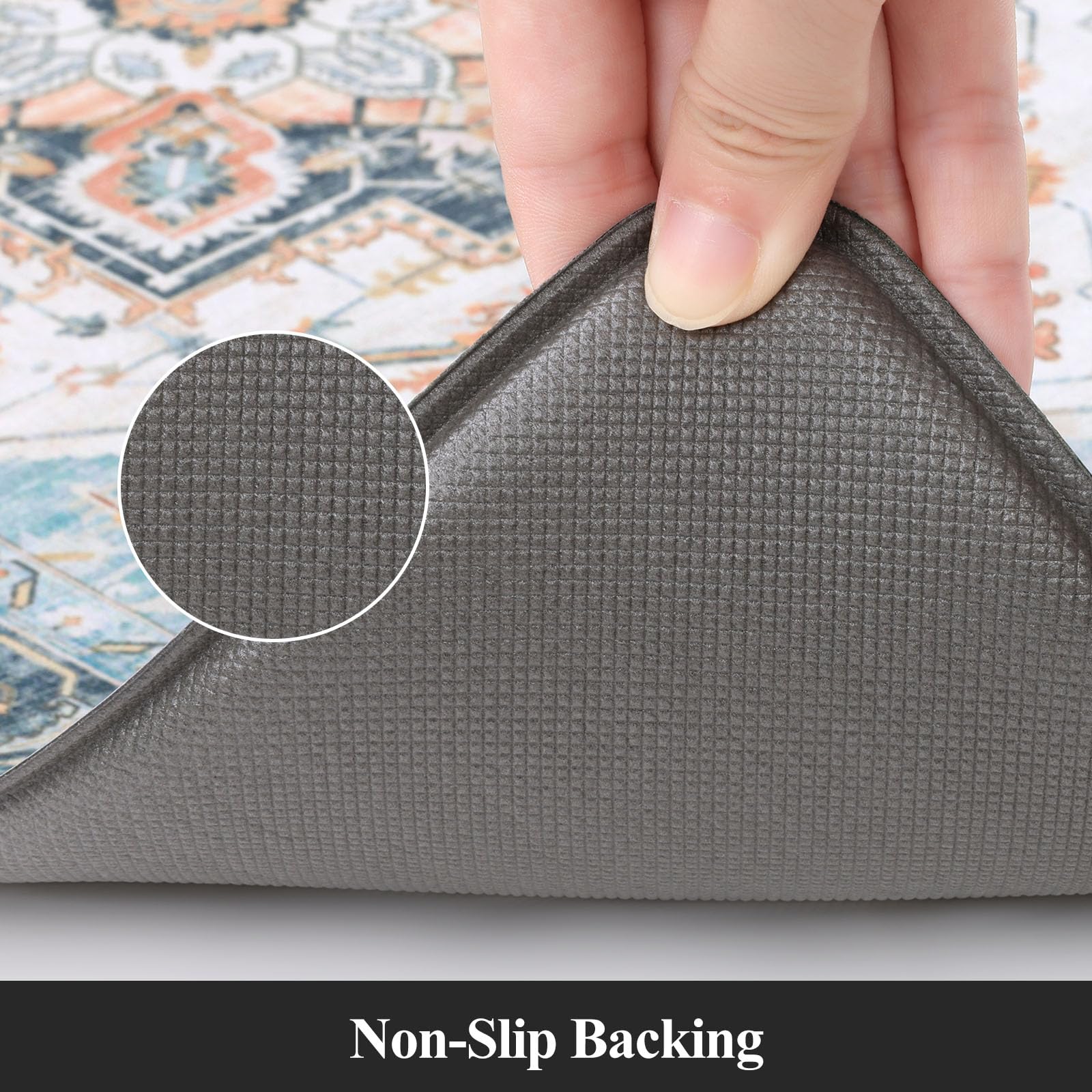 MJIAHOMDEC beveled-edge design helps prevent trips while cooking.