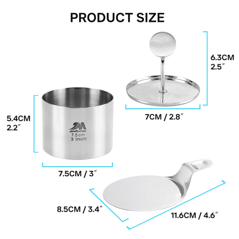 M JINGMEI dishwasher-safe rings simplify cleanup after baking.
