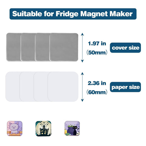 MK.Bear square button kit blank square paper supports custom designs for personal gifts.